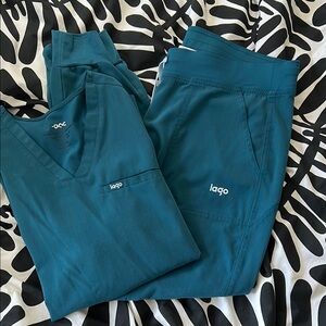 Lago Caribbean Blue Medical Scrub Set